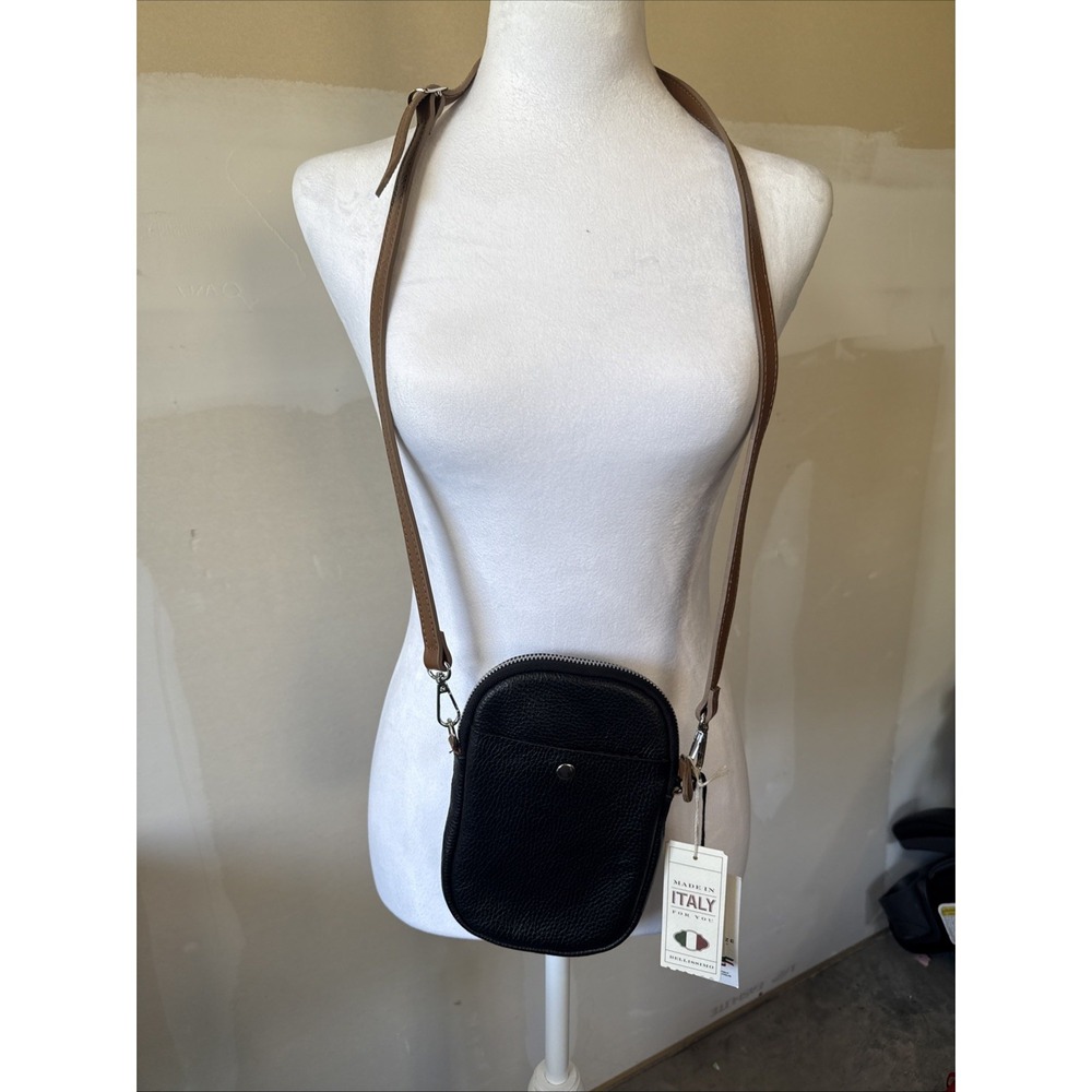 Divinia Firenze Italy Crossbody Bag Amanda Genuine Leather Cell Phone Purse New